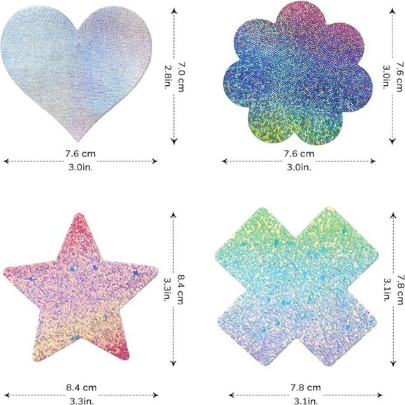 Tripetal Glitters Pasties Nipple Covers Stickers - Picture 3 of 5